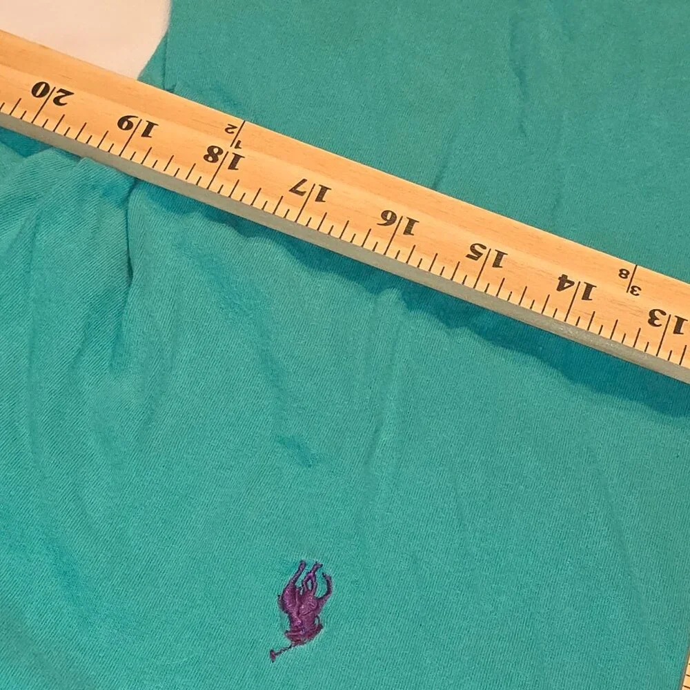 Polo Ralph Lauren Teal Tee Shirt Mens Large Embroidered Logo